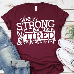 She is strong but she is tired (E179-1)