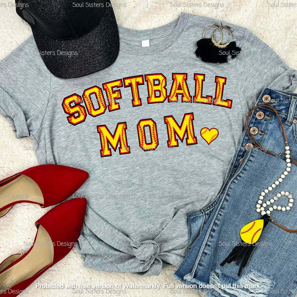 Softball Mom w/heart SB17