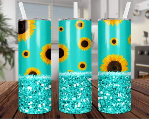 Teal Sunflower